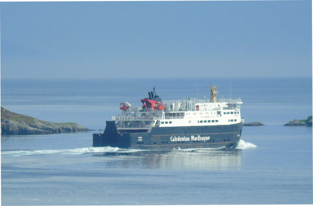 CalMac ferry MV Hebrides undeway at sea